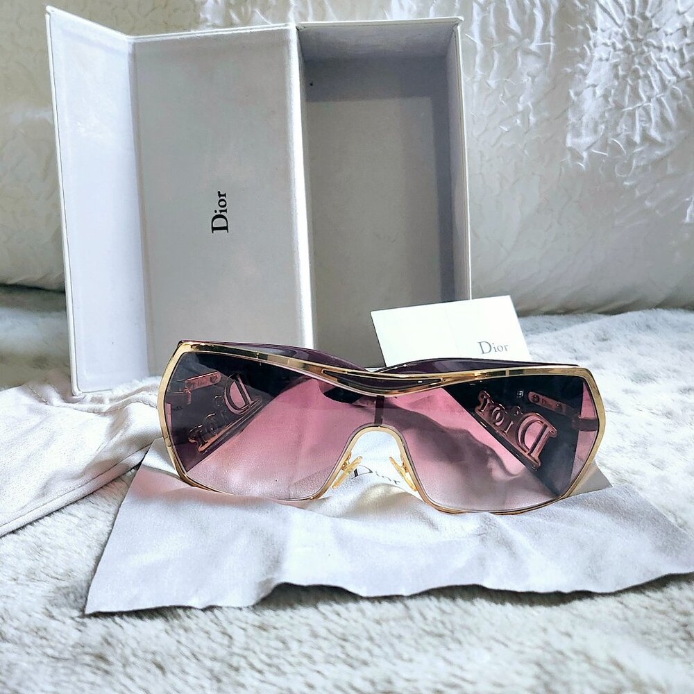 DIOR vintage purple wrap sunglasses